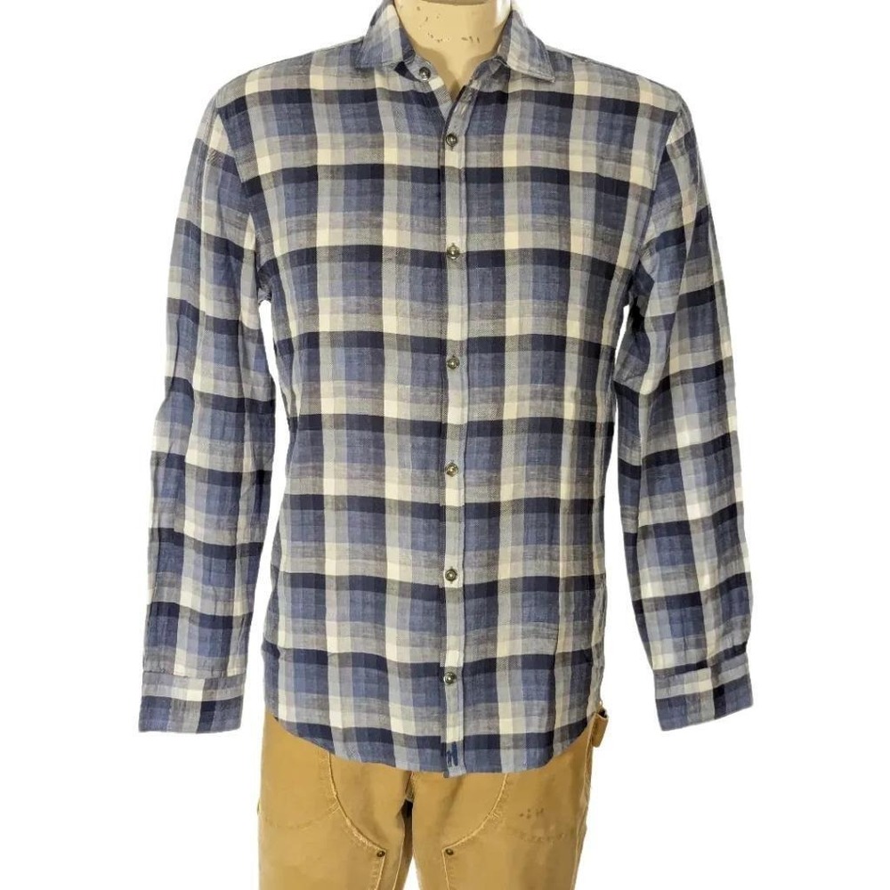 Johnnie-O Mens Blue Plaid Button Down Shirt Tweener Button Sz S NWT $168